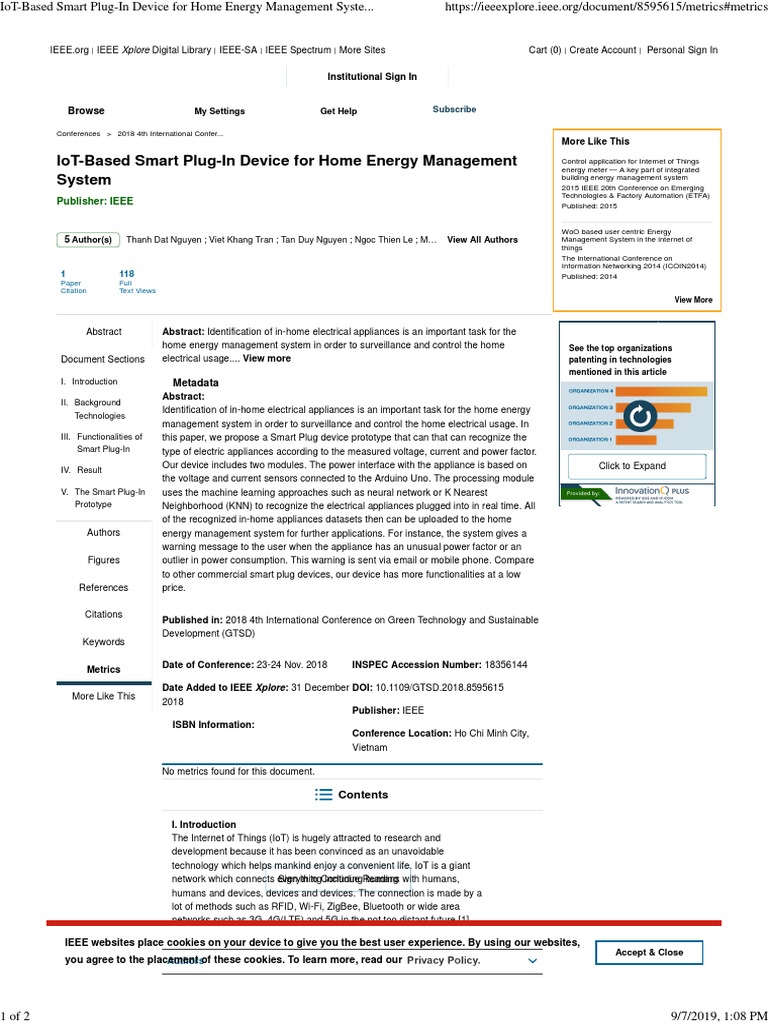 IoT Smart Plug for Home Energy Management | PDF | Internet Of Things ...