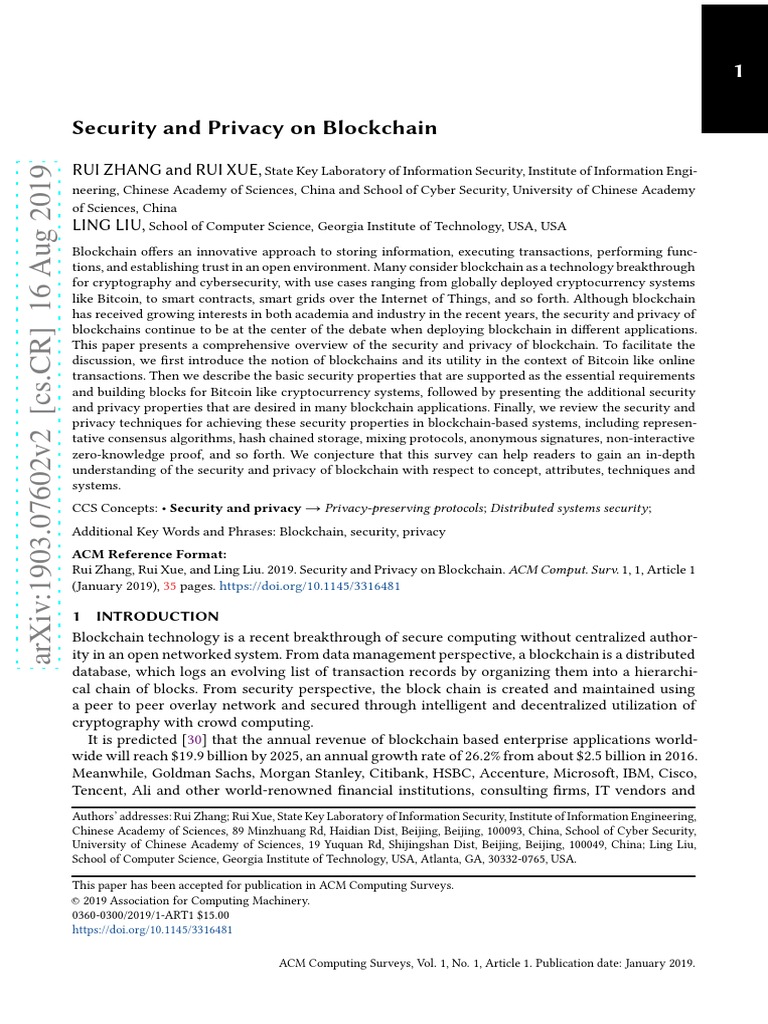 Report On Privacy and Security | PDF | Bitcoin | Public Key Cryptography