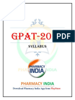 GPAT Syllabus 2021 PDF