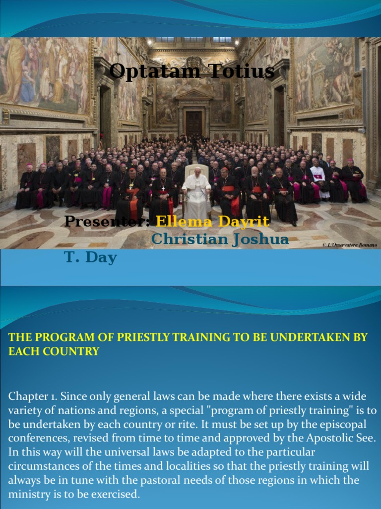 Optatam Totius PDF Catholic Church Christian Church