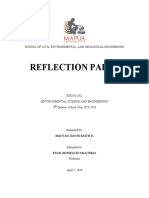 REFLECTION PAPER ON ENVIRONMENTAL SCIENCE AND ENGINEERING