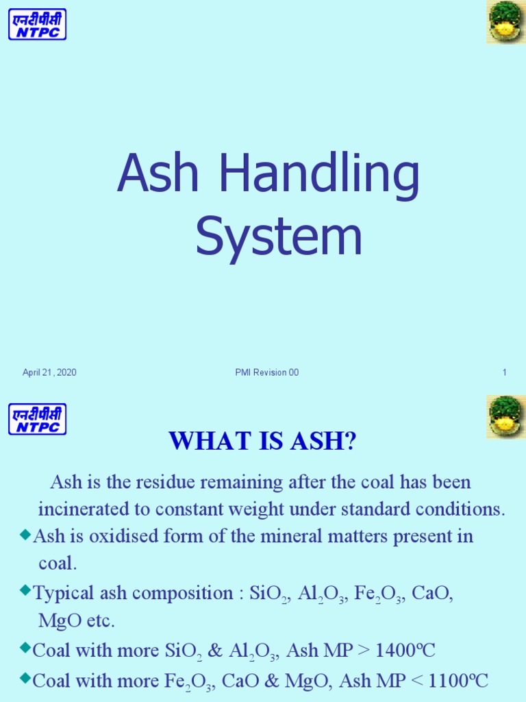 Ash Handling System PDF Fly Ash Materials