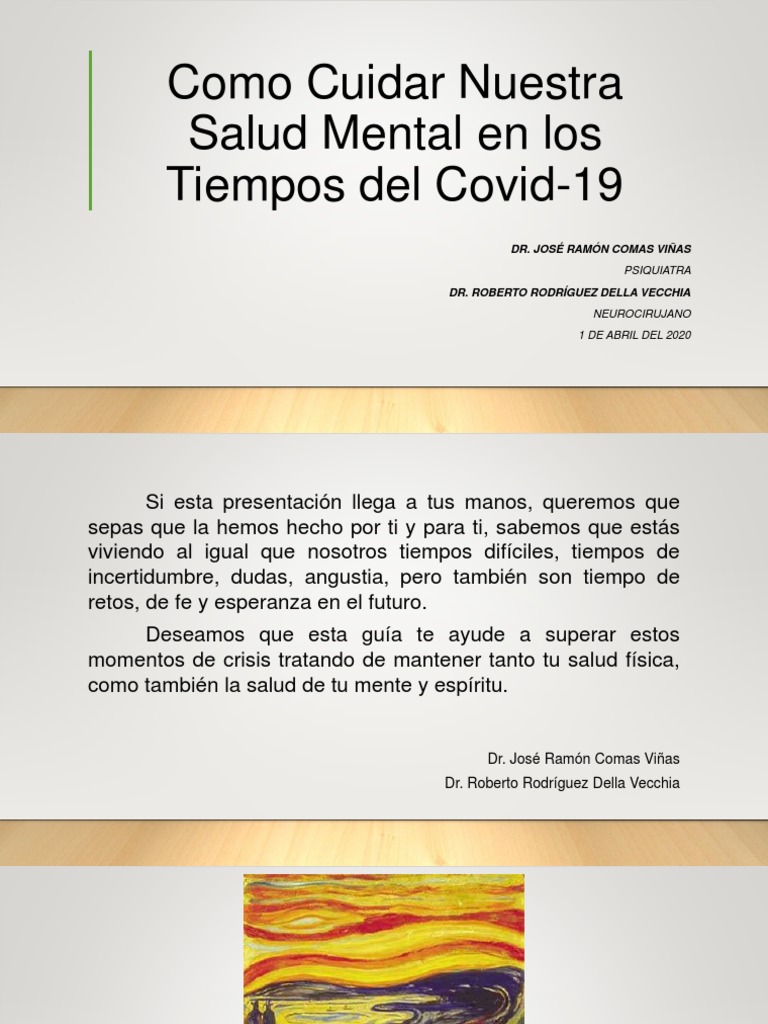 Salud Mental en Tiempos Del Covid-19 | PDF | Estilo de vida (sociología ...