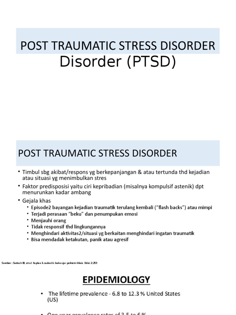 Post Traumatic Stress Disorder (PTSD) | PDF