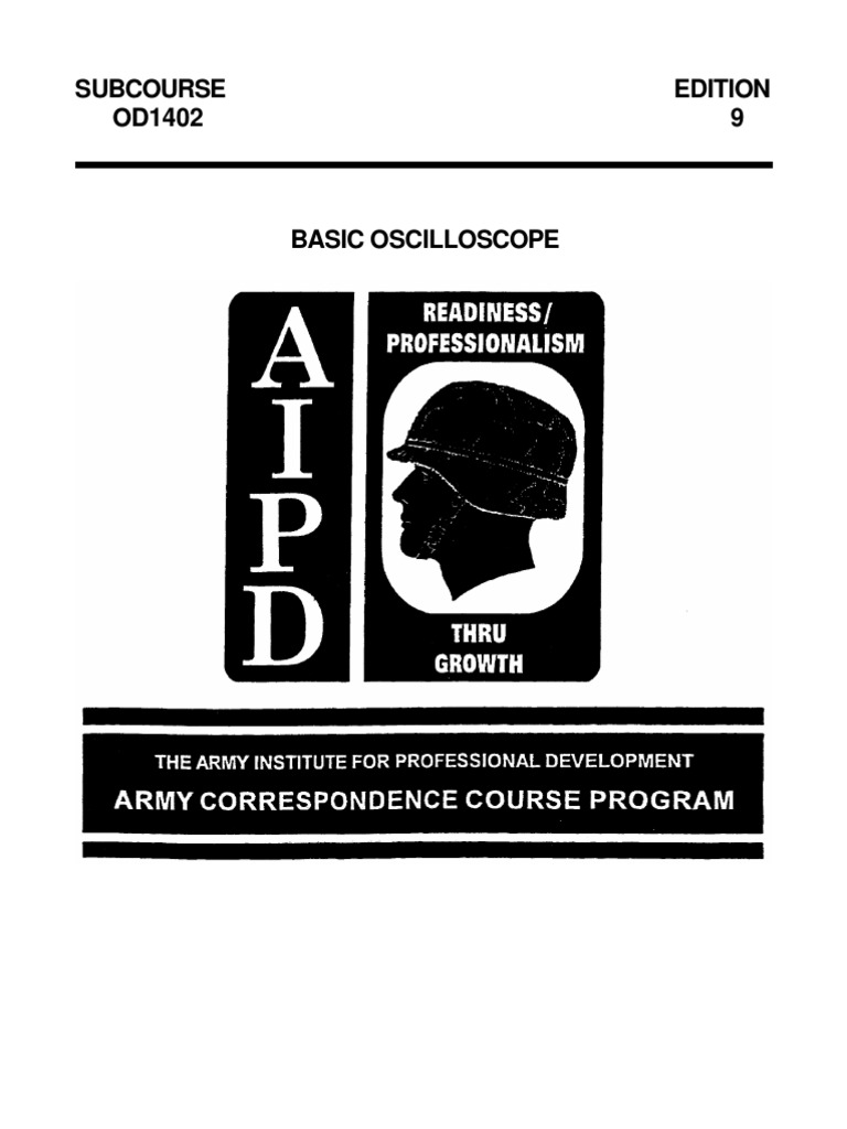 US Army Electronics Course - Basic Oscilloscope OD1402 | PDF ...