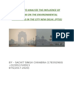 A Study To Analyze The Influence of Tourism On The Environmental Conditions in The City New Delhi