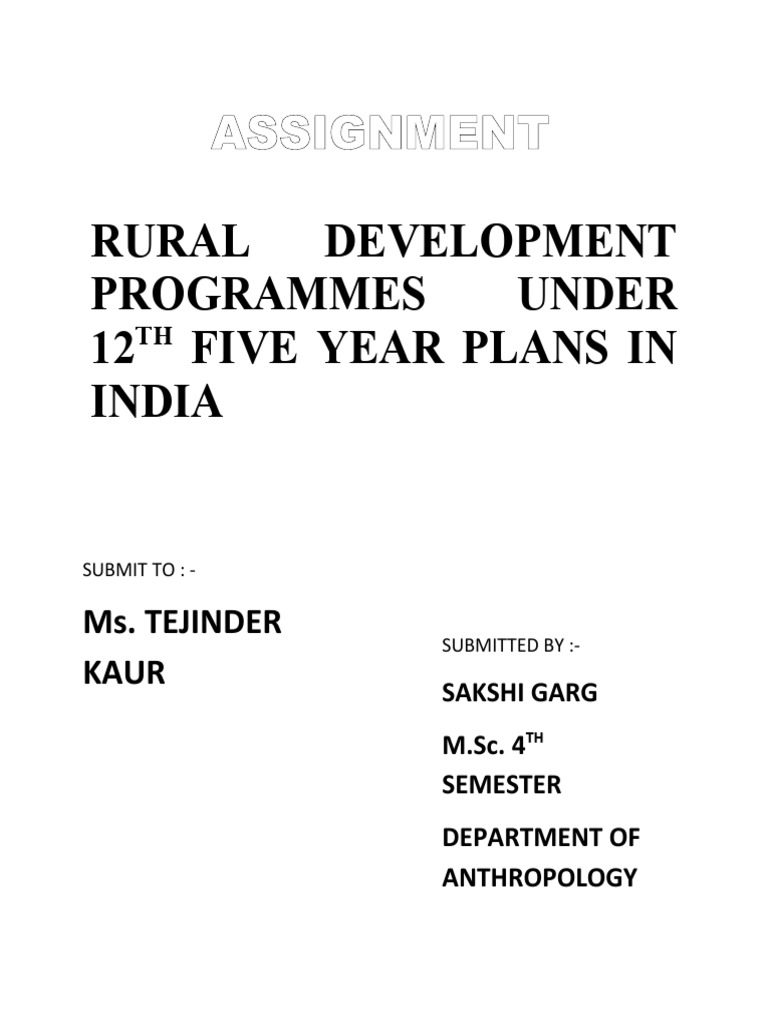 Rural Development Programs in India | PDF | Poverty | Poverty ...