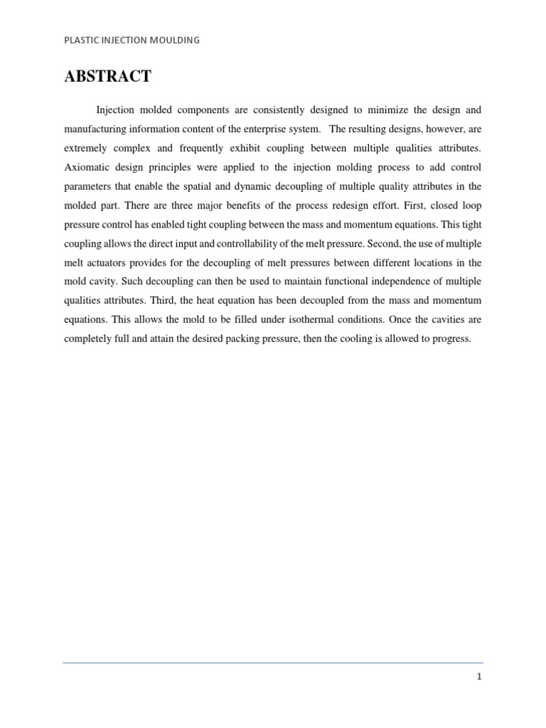 Decoupled Injection Molding Techniques | PDF | Mechanical Engineering ...