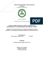 Ensayo Sobre El Defecto Antes La Jurisdicción Inmobiliaria y La Supletoriedad Del Derecho Común