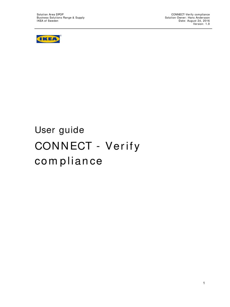 User Guide-Connect-Verify Compliance | PDF | Specification (Technical ...