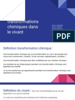 3°1 - SVT: Transformations Chimiques Dans Le Vivants PDF