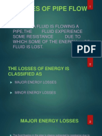 Losses of Pipe Flow