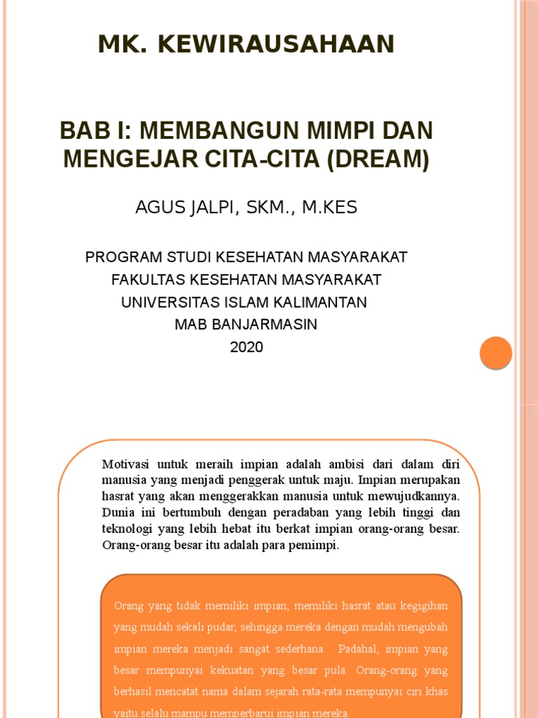 Membangun Mimpi Dan Mengejar Cita Cita Pdf