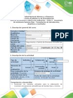 Guía de Actividades y Rúbrica de Evaluación - Paso 3 - Inventario de Emisiones Fuentes Fijas - Formulación de Introducción, Objetivos y Resultados