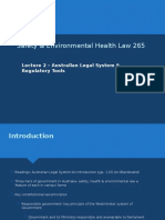 2, 2018 Safety & Environmental Health Law 265 - Lecture 2