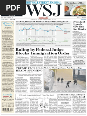 Wallstreetjournal 1704 The Wall Street Journal Pdf American Government Donald Trump