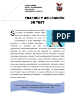 Administración y Aplicación de Test