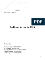 Indirect Taxes in USA: Economics Report Bba-It (A)