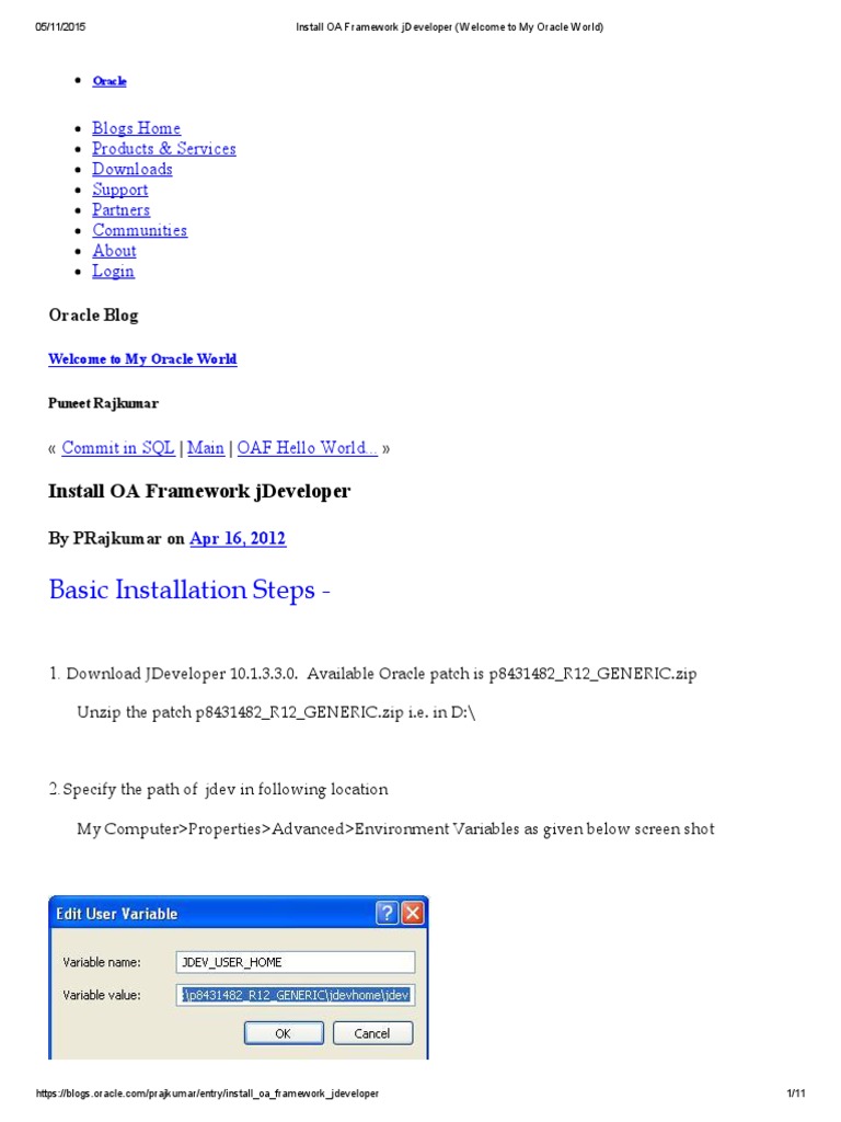 Basic Installation Steps : Blogs Home Products & Services Downloads ...