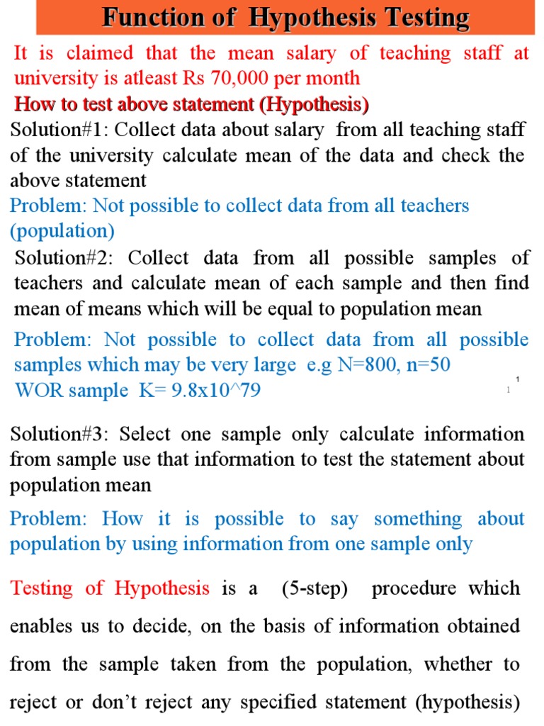 Hypothesis Testing: 5-Step Guide | PDF | Statistical Hypothesis Testing ...