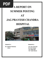 A Report On Summer Posting AT Jag Pravesh Chandra Hospital