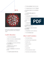 THE Coronavirus: Useful Collocations Other Useful Vocabulary