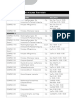 11-2010 Undergraduate Course Timetable