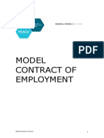 Model Contract of Employment