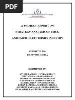 A Project Report On Strategy Analysis of FMCG and FMCD (Electronic) Industry