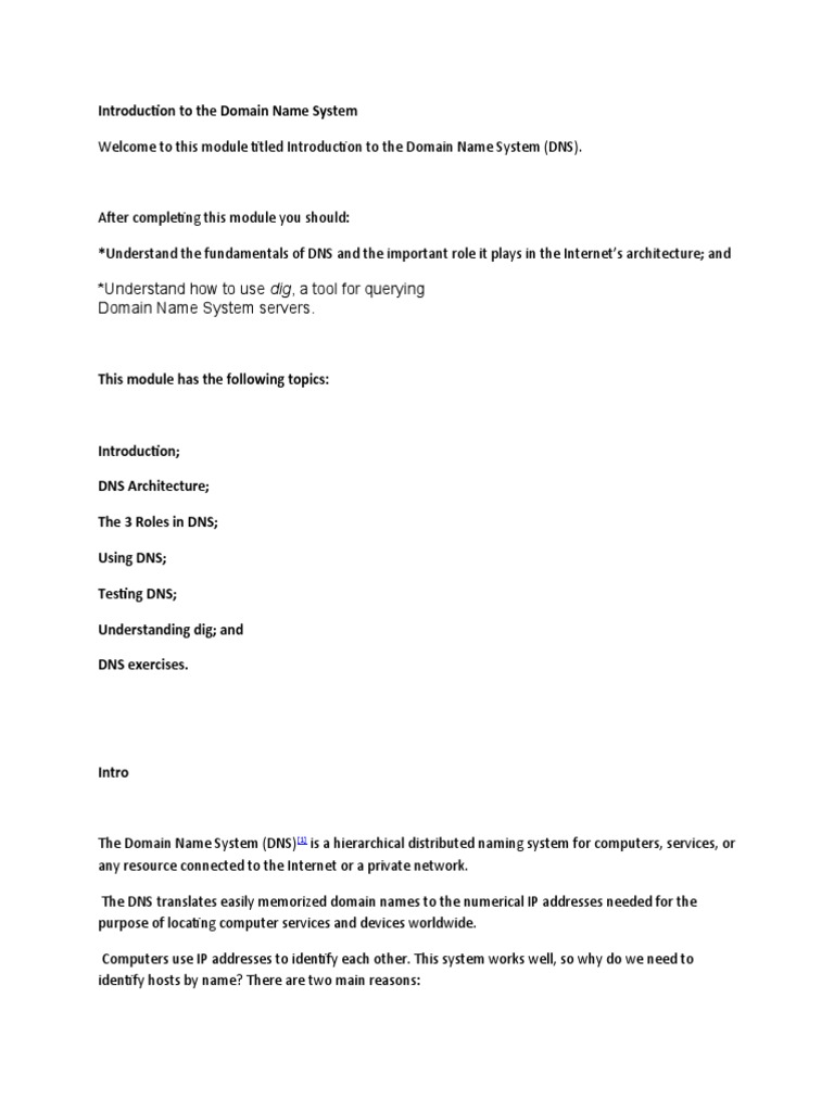 Understanding Domain Name System Basics | PDF | Domain Name System ...
