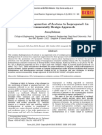 Catalytic Hydrogenation of Acetone To Isopropanol: An Environmentally Benign Approach