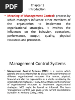 Meaning of Management Control