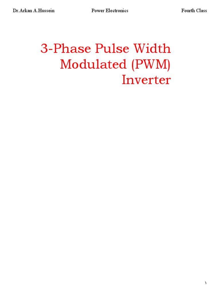 3-Phase PWM Inverter Overview and Analysis | PDF | Power Inverter ...