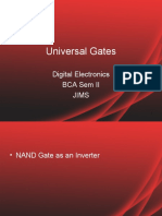 Universal Gates: Digital Electronics Bca Sem Ii Jims