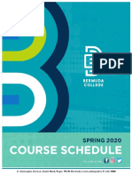 Course Schedule: SPRING 2020