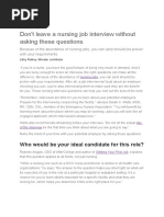 Nursing Job interview.docx