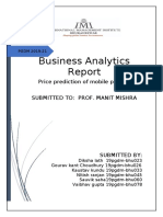 PGDM 2019-21 Report on Price Prediction of Mobile Phones Using Business Analytics