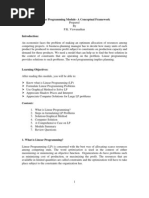 Linear Programming Module - A Conceptual Framework