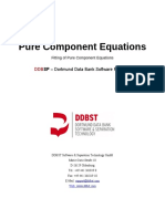 Pure Component Equations: SP - Dortmund Data Bank Software Package