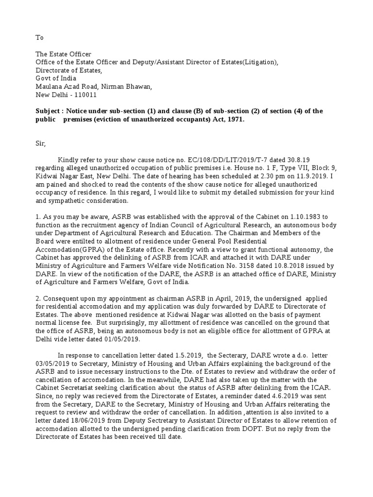 Reply To Show Cause Notice PDF Justice Crime & Violence
