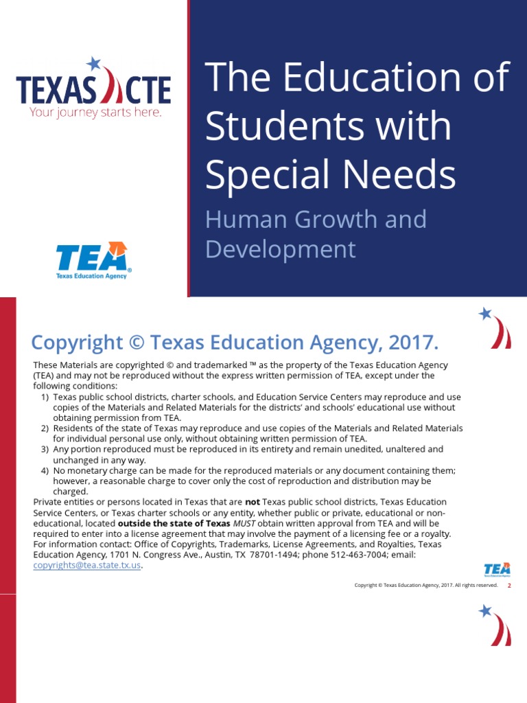 The Education of Students With Special Needs: Human Growth and ...