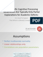 Why Specific Cognitive Processing Weaknesses Are Typically Only Partial Explanations For Academic Deficits