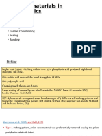 Bonding materials in orthodontics: Steps and etching patterns