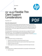 HP t630 Flexible Thin Client Support Considerations