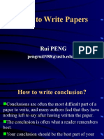 How To Write Papers: Rui Peng