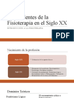 Antecendentes de La Fisioterapia en El Siglo XX