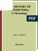 The History of British India - A Chronology - John F. Riddick