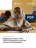 Mitigating The Effects of The COVID-19 Pandemic On Food and Nutrition of Schoolchildren