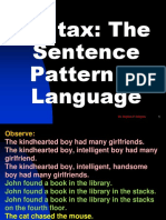 Syntax: The Sentence Pattern of Language: Dr. Stephen P. Soliguen