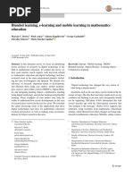 Blended Learning, e Learning and Mobile Learning in Mathematics Education